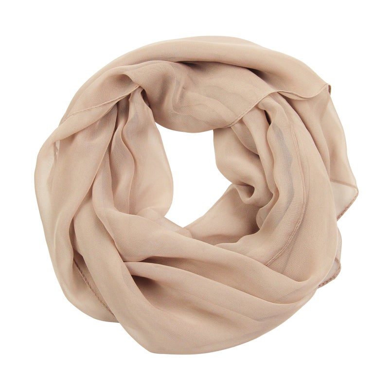 PANTONIGHT Long Chiffon Sheer Scarf For womens (057 khaki) - Image 4